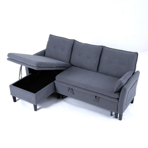L-Shaped Reversible Chaise Sectional Sofa With Storage