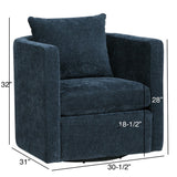 Sutton Light Grey Performance Fabric Swivel Barrel Chair