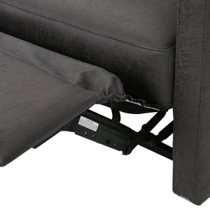 Alma - Contemporary Upholstered Loveseat Recliner - Slate