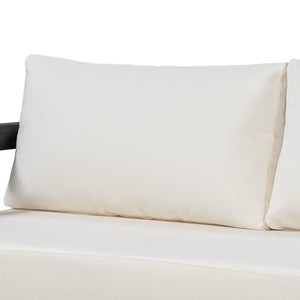 U_style Outdoor L-Shaped Sofa with Iron Frame and Ultra-Thick Cushions