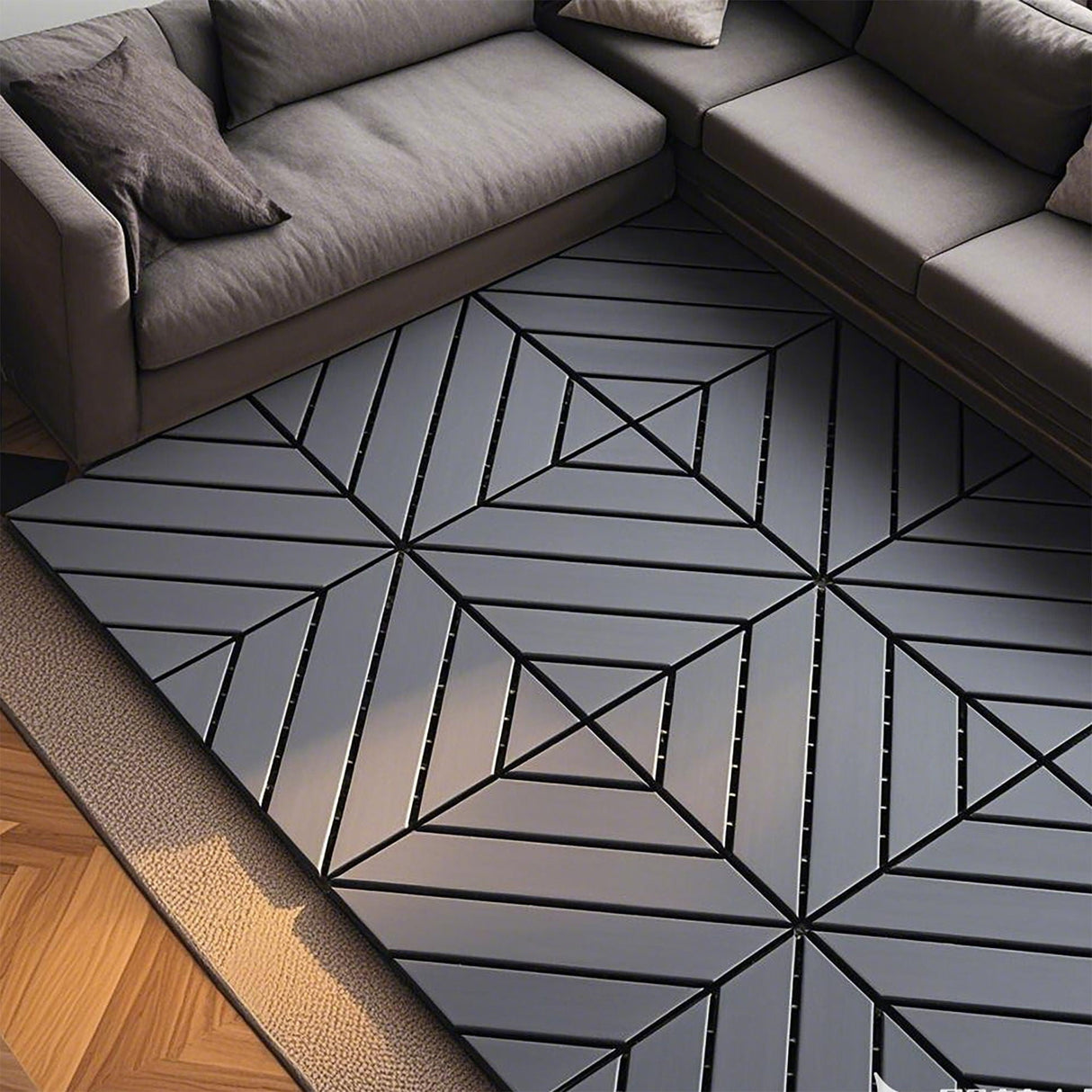 Durable Plastic Interlocking Deck Tiles, Waterproof Outdoor And Indoor Use