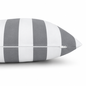 6 Pack Outdoor/Indoor Throw Pillows - Gray/White Striped