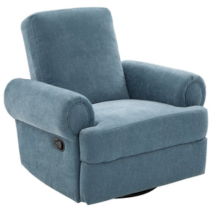 Manual Swivel Recliner Rocker Chair With Adjustable Backrest