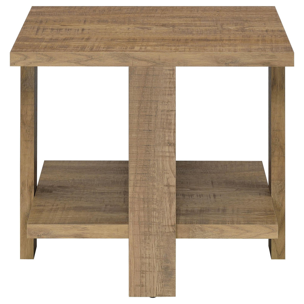 Dawn 2-piece Round Coffee and End Table Set Mango Brown