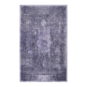MAVAL Anthracite Washable Rug 3x5 Area Rug