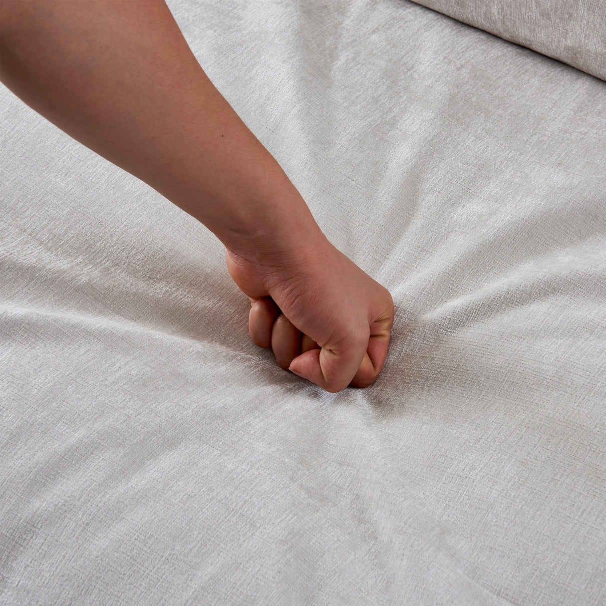 Living Room Furniture Sofa Luxury Couch with Ottoman Soft Chenille Upholstered L Shape Sofa Beige