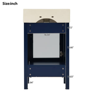 Bathroom Vanity With Ceramic Sink And Ample Storage, Ideal For Small Bathrooms