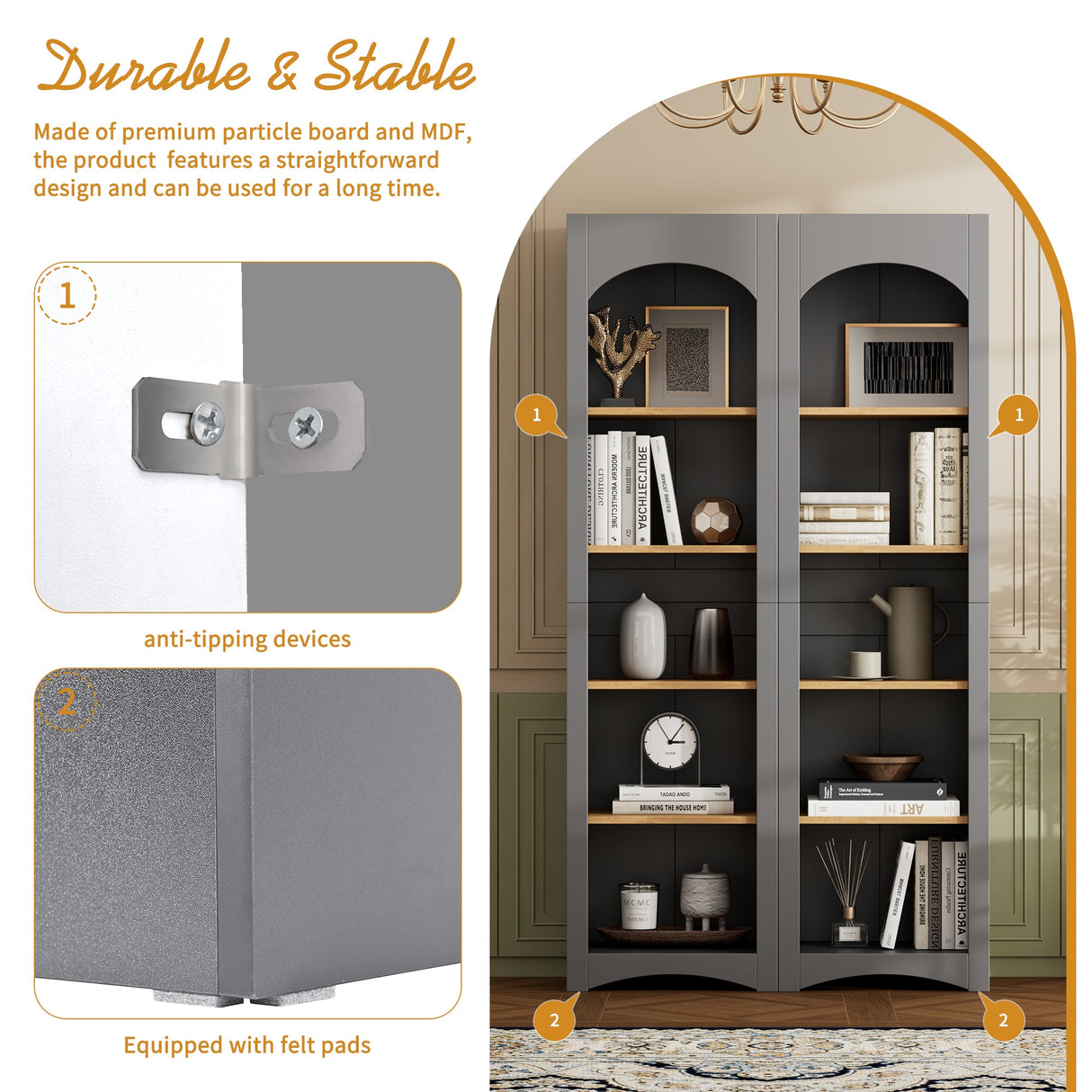 ON-TREND 3-Piece Farmhouse Entertainment Center
