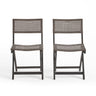 Bistro Foldable Chair With Wicker Backrest