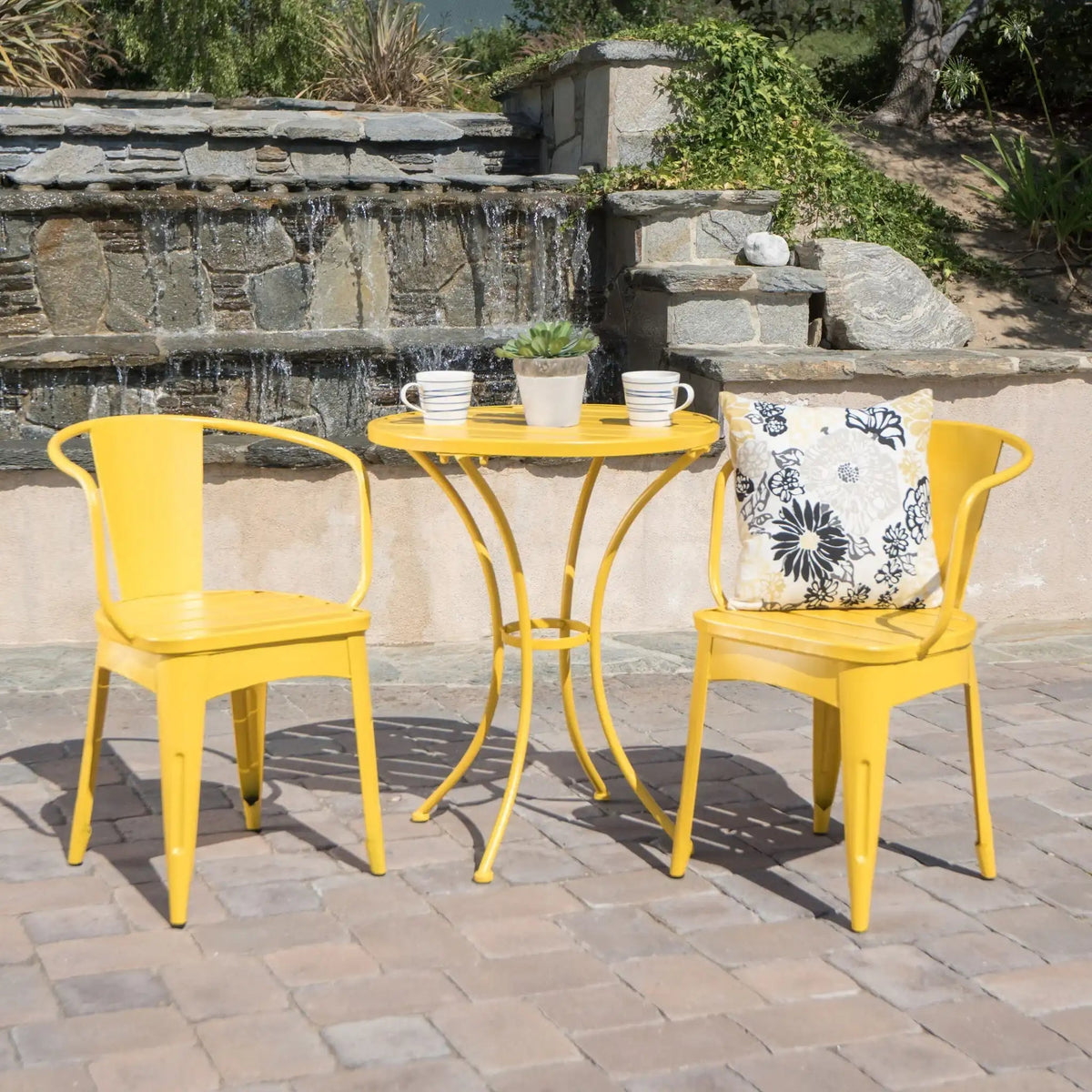 Colmar - 3 Piece Metal Outdoor Set