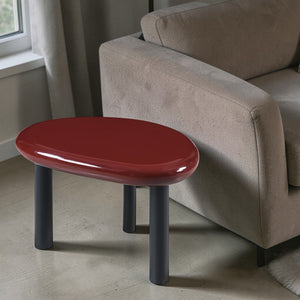 Red End Table with High Gloss Finish - Eddie