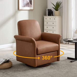 Modern Swivel Barrel Accent Chair With Base