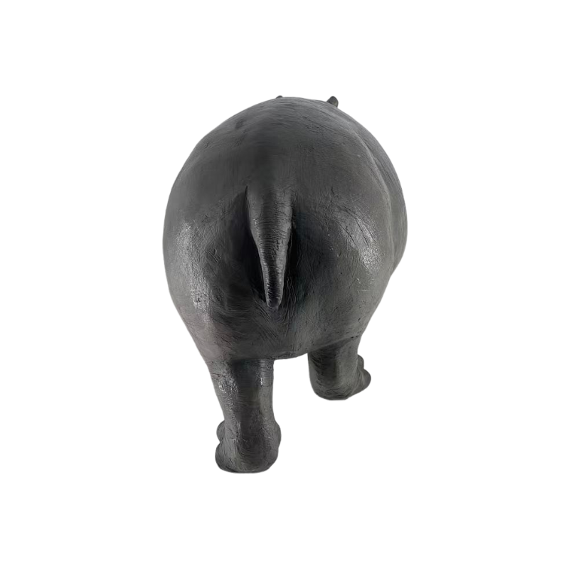 12.6'' Weather Resistant Hippopotamus Garden Statue