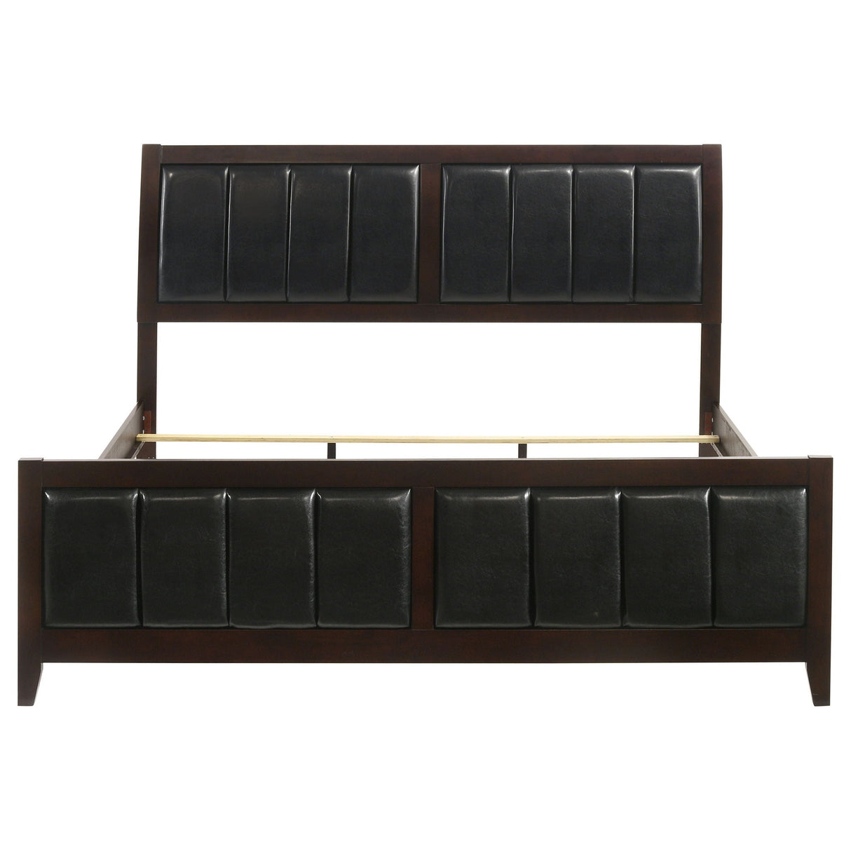 Carlton Wood Eastern King Panel Bed Cappuccino