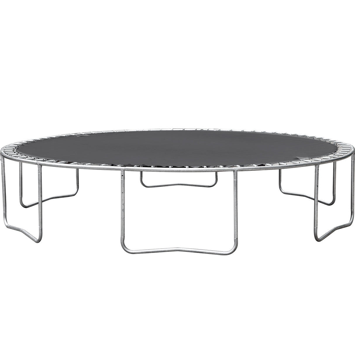 14ft powder-coated advanced trampoline with basketball hoop inflator and ladder(outer safety enclosure) orange