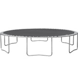 14ft powder-coated advanced trampoline with basketball hoop inflator and ladder(outer safety enclosure) orange