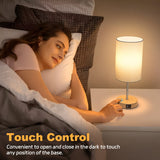 2-Pack Touch Control USB Table Lamps – 3-Way Dimmable LED Bedside Light Set