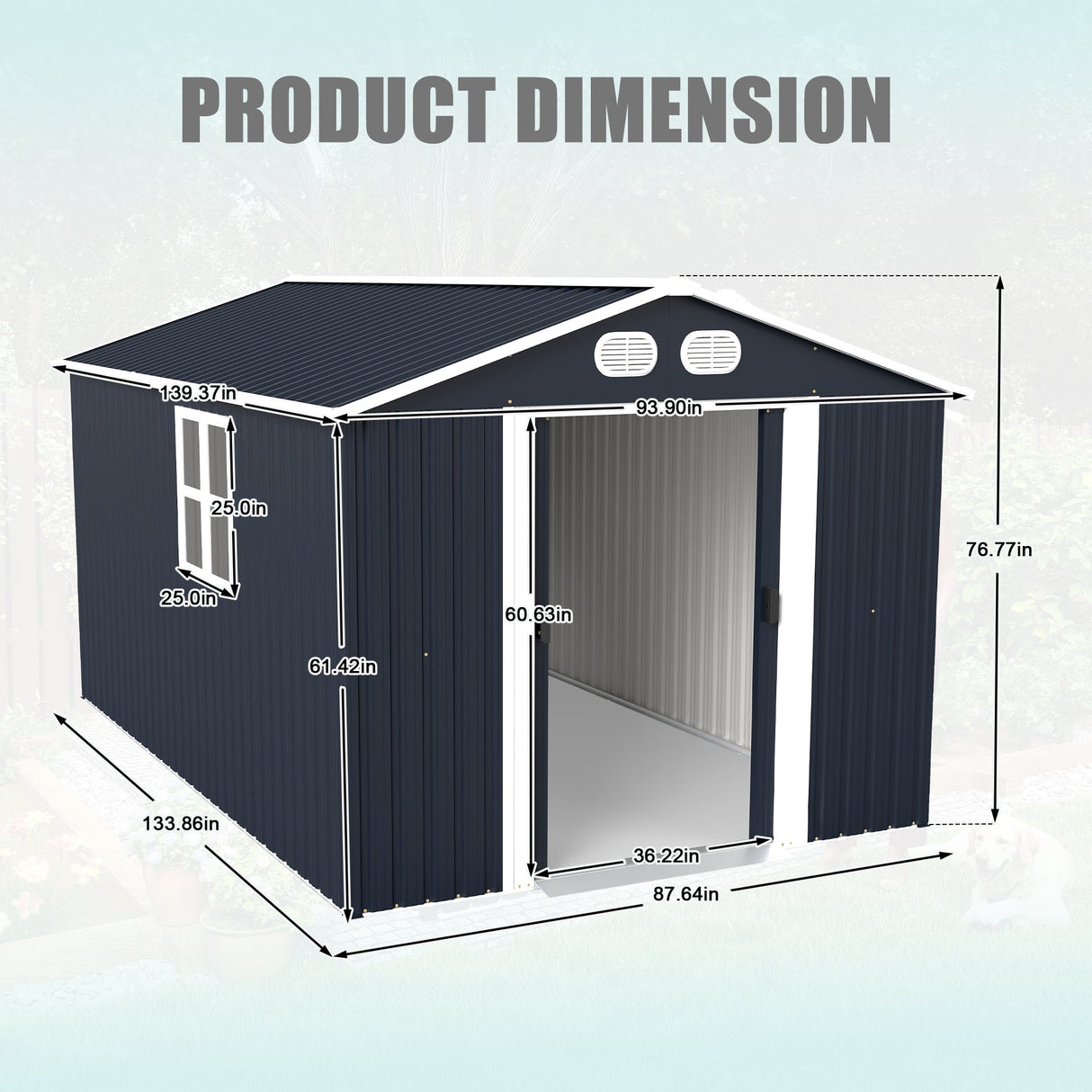 Campcraft 8x12 Ft Outdoor Metal Storage Shed