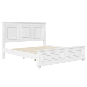 Traditional Town and Country Style Pinewood Vintage Tall Headboard King Bed Frame