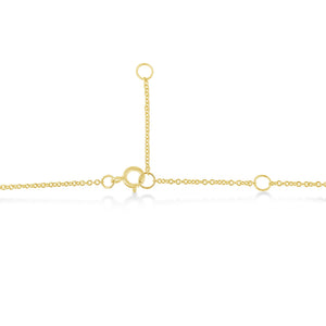 10K Yellow Gold 1/3 Carat Round Brilliant-Cut Diamond Modern Bezel-Set Solitaire 16"-18" Pendant Necklace (H-I Color, SI2-I1 Clarity)