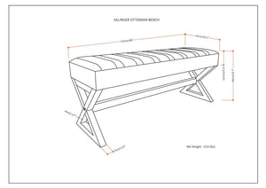 Salinger - Large Upholstered Ottoman Bench