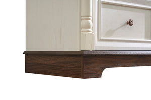 Farmhouse Style 6 Drawer Dresser Chest with Base Wooden Rustic Chest