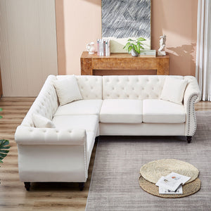 Streamline Modern L-Shaped Corner Sofa