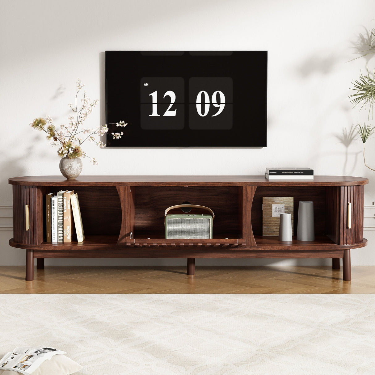 TV Stand, Entertainment Center With Storage