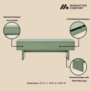 Ella - Coffee Table With 2 Full Extension Drawers