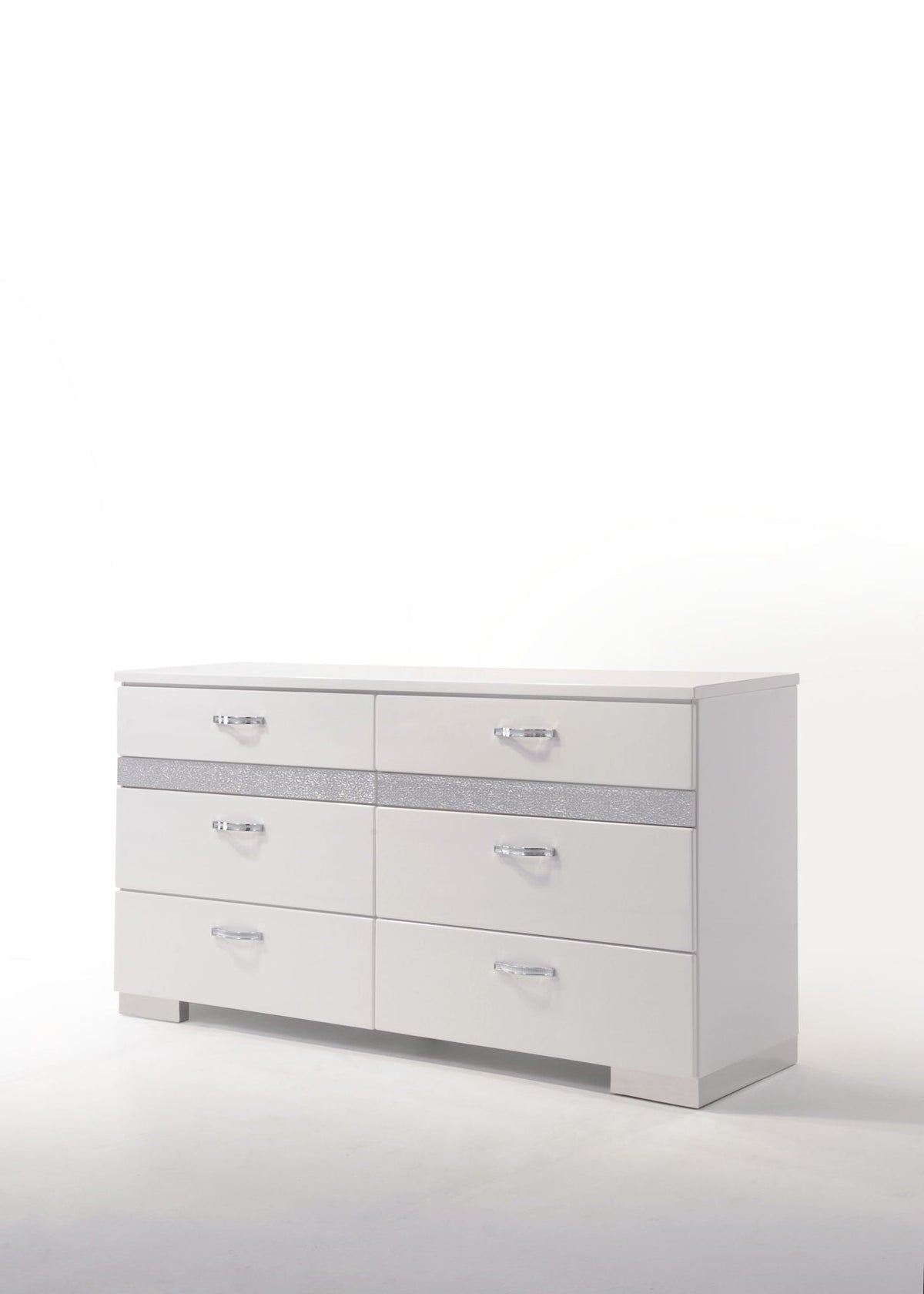 Naima II White Dresser with Jewelry Organizers