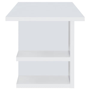 Hannah - 4 Shelf Writing Desk With Open Shelving - White