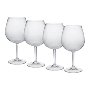 Leadingware Plastic Wine Glasses (Set of 4), Unbreakable Bpa Free Tritan 23Oz - Clear