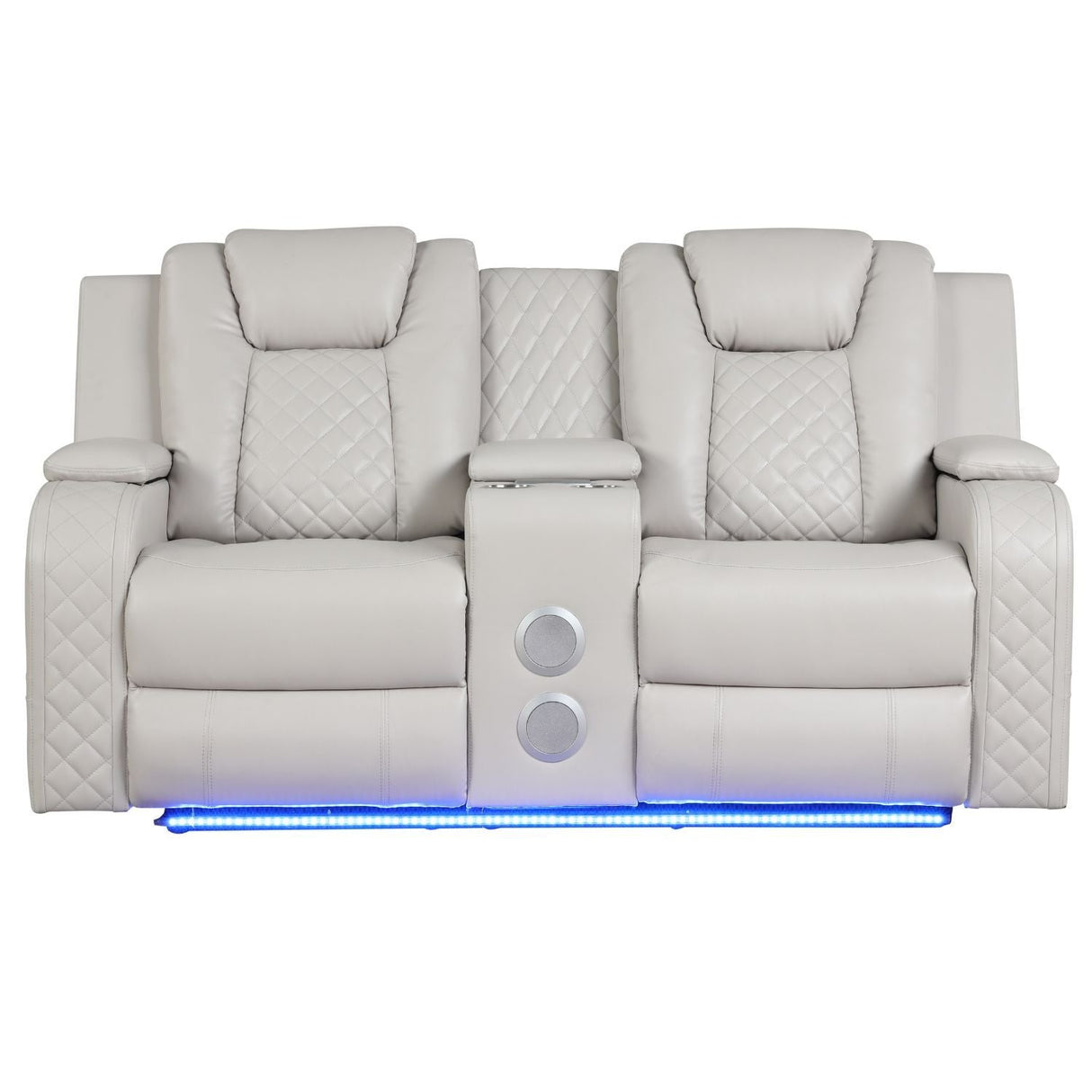 Benz - Power Reclining Loveseat & LED Lighting And Built In USB
