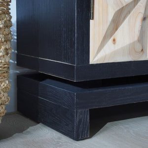 3D Geometric Double-Door Cabinet