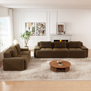 Modular Deep-Seat Sofa Set