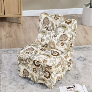 Stylish Flannel Dining Chair with Soft Cushion and Backrest