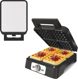 Stainless Steel 4 Slices Belgian Waffle Maker