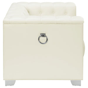 Earline - Upholstered Track Arm Accent Chair - White