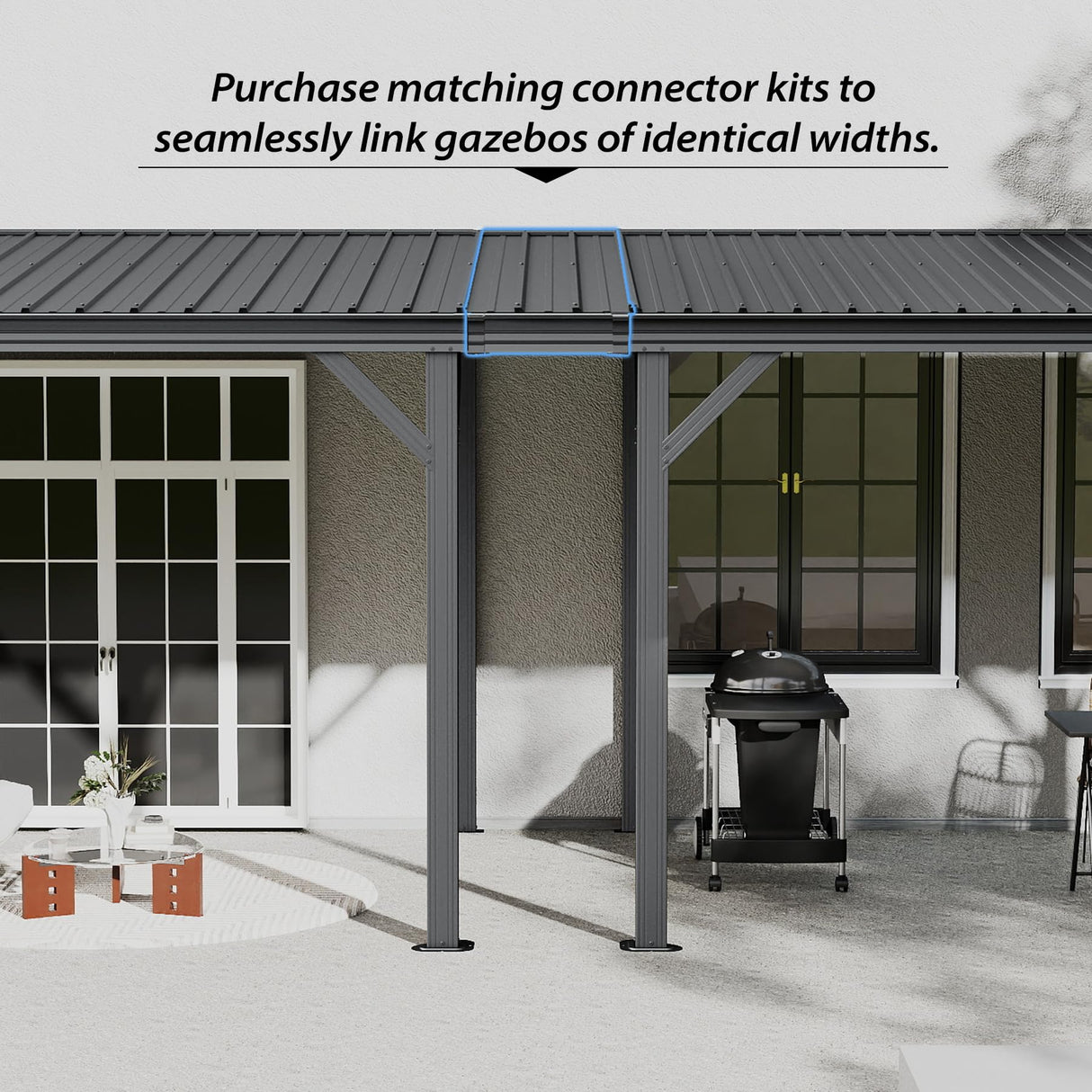 Gazebo Connector Kit for 10ft Width Wall-Mounted Gazebos