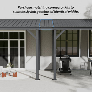 Gazebo Connector Kit for 10ft Width Wall-Mounted Gazebos