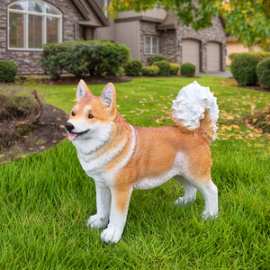 Lifelike Shiba Inu Dog Statue