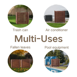 3 Panel Outdoor Air Conditioner Fence Screen