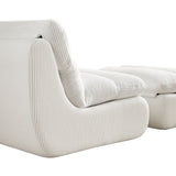Modern Compressed Lounge Chair with Ottoman