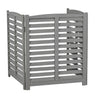 3 Panel Outdoor Wooden Air Conditioner Fence