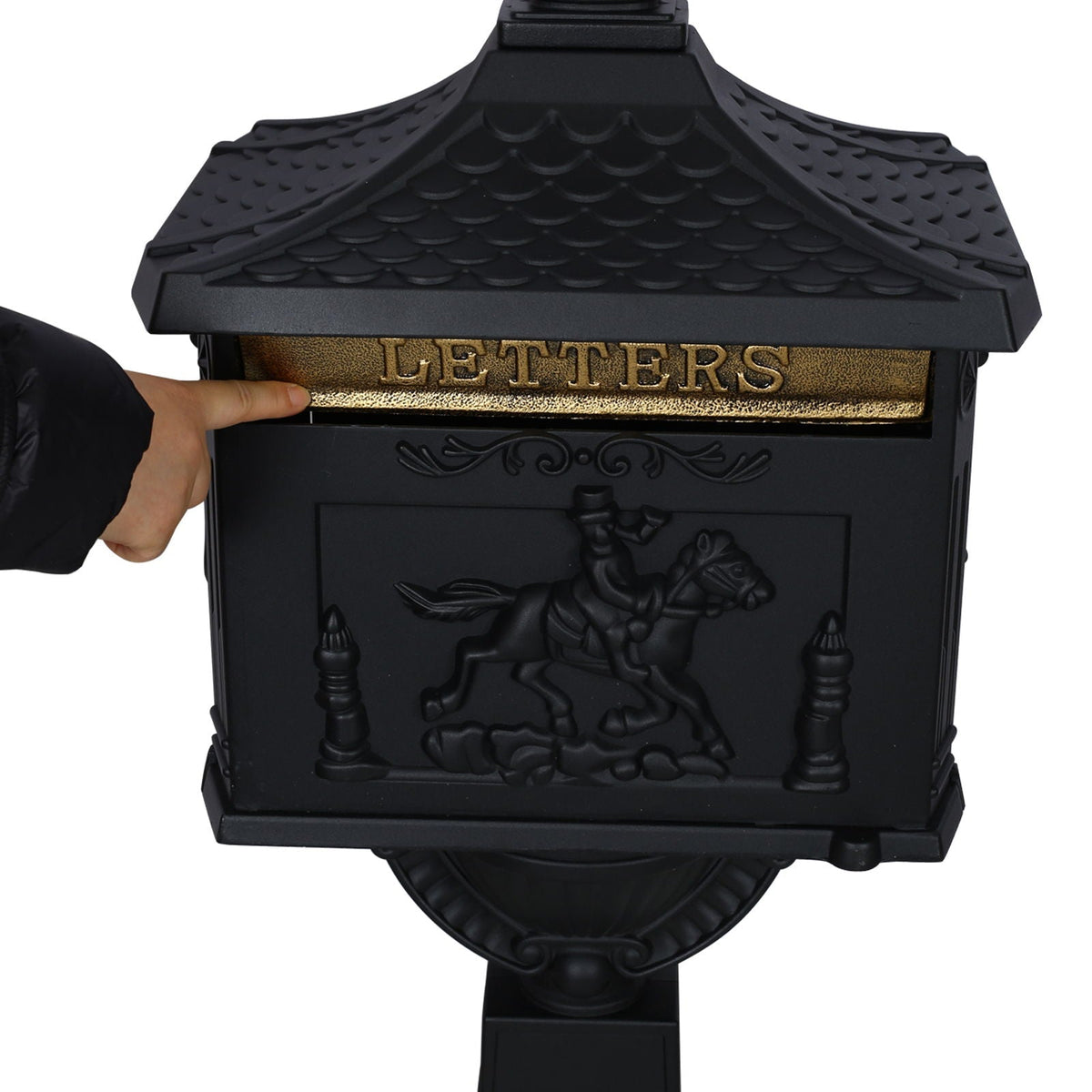 Cast Aluminum Mailbox with Durable Construction – Dark Brown, Black, or White