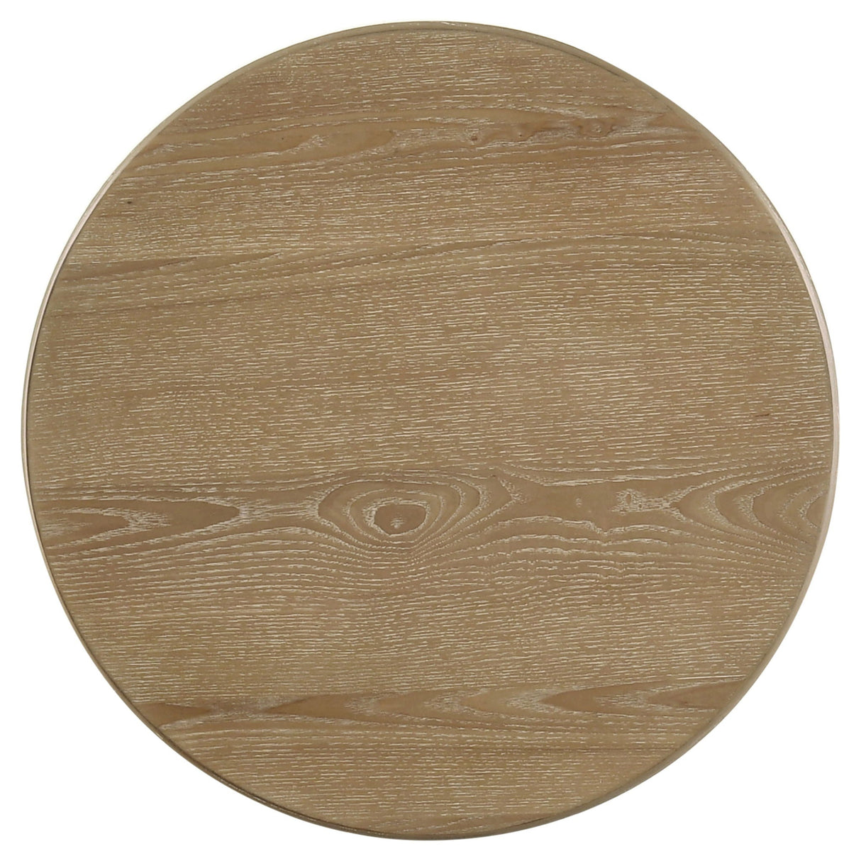 Adina Round Wood Side End Table Distressed Light Brown