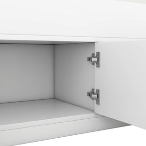 Captain Platform Bed Frame With Storage Bookcases, Shelves, And 4 Drawers