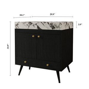 Contemporary Free-standing Bathroom Vanity with Faux Marble Top