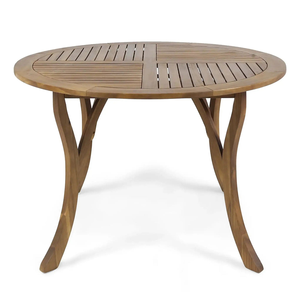 Hermosa Outdoor Acacia Wood Table Circular Design