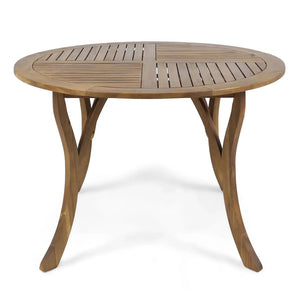 Hermosa Outdoor Acacia Wood Table Circular Design